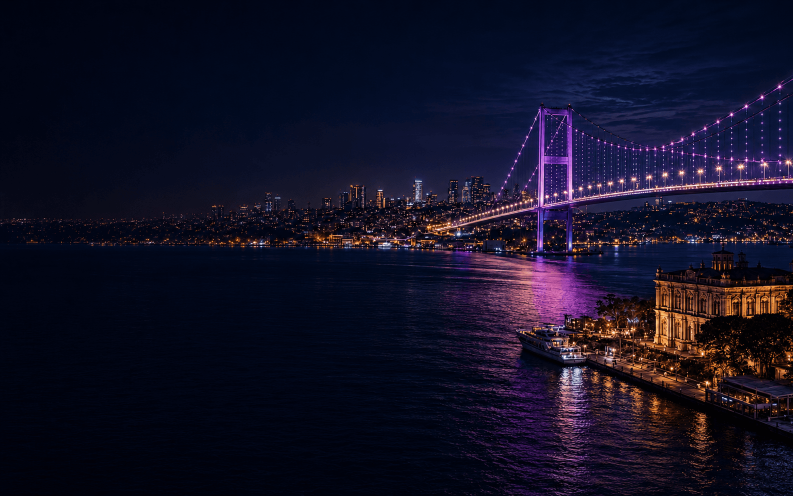 Istanbul and the lights of the Bosphorus